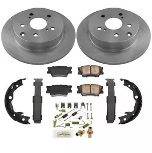 Rear Brake Rotors Brake Pads Shoes Spring Kit 5 Set for Toyota Rav4 Lexus HS250H - Picture 1 of 7