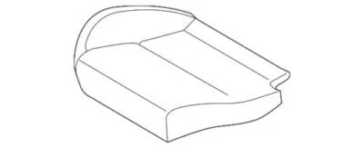 Conjunto de funda de cojín trasero derecho original Ford Focus 2012-2014 CV6Z-5863804-DA Foto 1 de 2