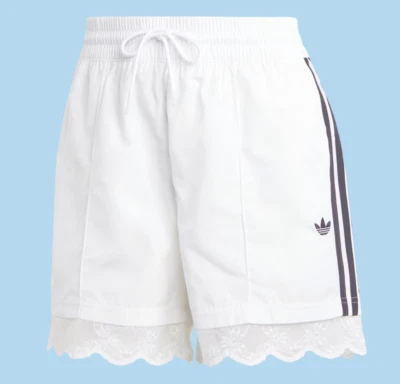 adidas Originals 3S Lace Trim Shorts Women Lifestyle Casual Pant AsiaFit IL2420 - Image 1 of 4