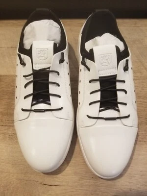 Stacy Adams Boys White Halden Slip-On Cap Toe Elastic Lace Shoes New With Box - Image 1 of 4