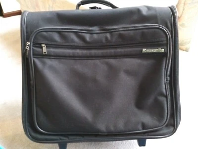 Samsonite 22" Black Wheeled Garment Bag Rolling Travel Luggage Suit Case Bi-Fold - Image 1 of 4