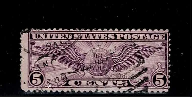 US Scott #C16, Single 1931 Air Mail 5c FVF Used - Image 1 of 1