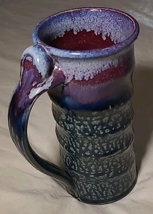 Renaissance Handarbeit strukturiert Becher Vase Kunstkeramik signiert Nikki D'Amico Be HunIn - Bild 1 von 12