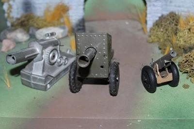 LOT OF 3 TOY CANNONS, TIN-JAPAN, LEAD- TOOTSIETOY, LEAD-MANOIL - Image 1 of 4