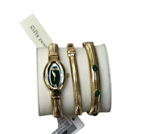 Anne Klein New York Ladies Green Malachite Bracelet And Watch Set / 12/7752MAST - Picture 1 of 6