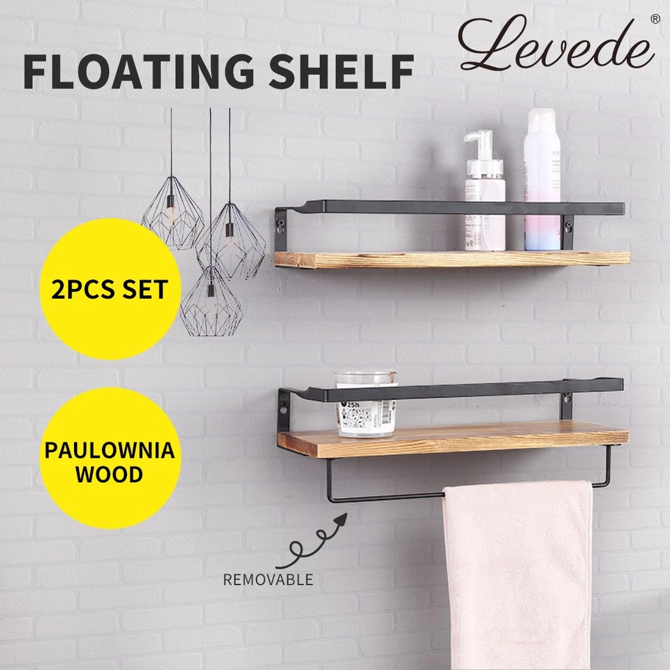 Floating Shelf Brackets Towel Rail Wall Mount Rack