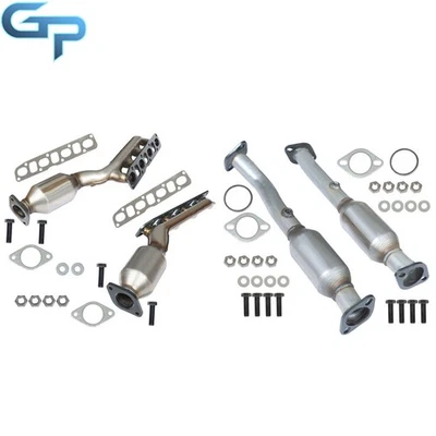 Manifold 催化转换器 前后 全部 4 适用于英菲尼迪 QX56 2005 2006 5.6L — 第 1/4 张图片