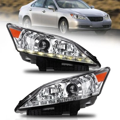 VLAND Clear Headlights For 2010-2012 Lexus ES350 Xenon AFS Front Lamp Left+Right - Image 1 of 4