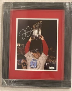 Tim Salmon Signed Autographed 8X10 Photo Framed Angels World Series Trophy JSA - Picture 1 of 4