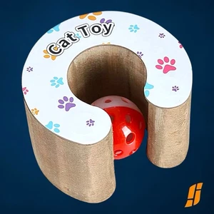 Cat Accordion Magic Organ Cat Scratching Board Cat Toy With Ball With Bell - Picture 1 of 3