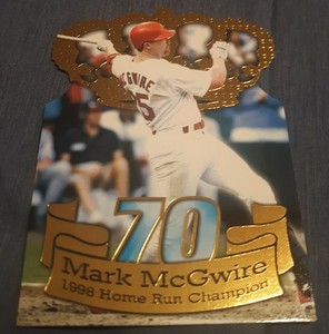 RARE - 1998 Pacific #1 Mark McGwire HOME RUN CHAMP CROWN CUT SP Cardinals NM-MT+