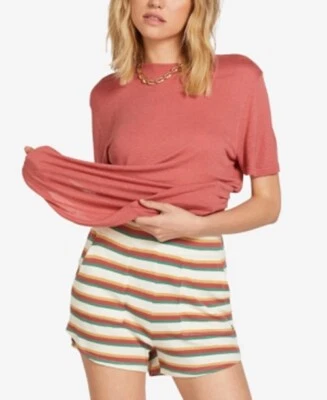 JR540 Volcom Juniors' Multi Color Striped Dance Strides Shorts Size M - Image 1 of 3