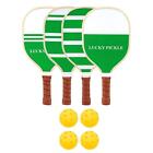 Pickleball Rackets and Ball Player Comfort Grip 4x Wooden Pickleball Paddles