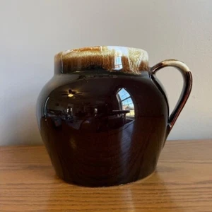 Vintage Pfaltzgraff Gourmet Brown Drip Glaze Bean Pot 1960s Pottery MCM - Picture 1 of 9