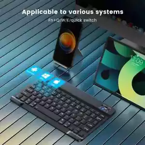 Mini Gaming Wireless Tablet Keyboard Bluetooth Compatible For PC Android IOS - Picture 1 of 8
