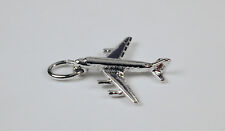 Sterling Silver DC8-707 Airplane Charm Lobster Claw Clasp Free U.S. Shipping