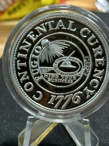 1776 Continental Currency Coin .999 Fine Silver 1 Oz Coin Round "We are One" - Picture 1 of 2