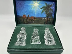 Belén de Navidad Waterford Marqués Cristal Los Reyes Magos Reyes Estatuillas - Imagen 1 de 10