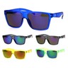 Kush Men's Color Mirror Reflective Sport Sunglasses - Horned Rim, UV400 Protection, Gradient Lens