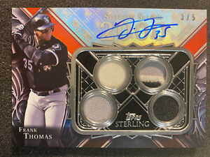 2022 Topps Sterling Frank Thomas Quad Patch Relic On Card AUTO 3/5