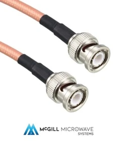 BNC Male to BNC male Cable Assembly Low Loss Coaxial RG142 Military Spec - Picture 1 of 6