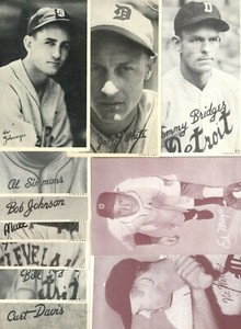 1936 Goudey R 313 Tigers 1947-66 Exhibit other teams PRICED TO SELL