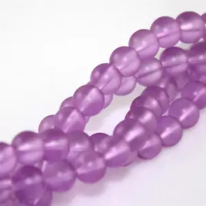 Crystal Frosted Glass Beads Round 20 Colour Choice 4mm 6mm 8mm Jewellery Making - Picture 1 of 19