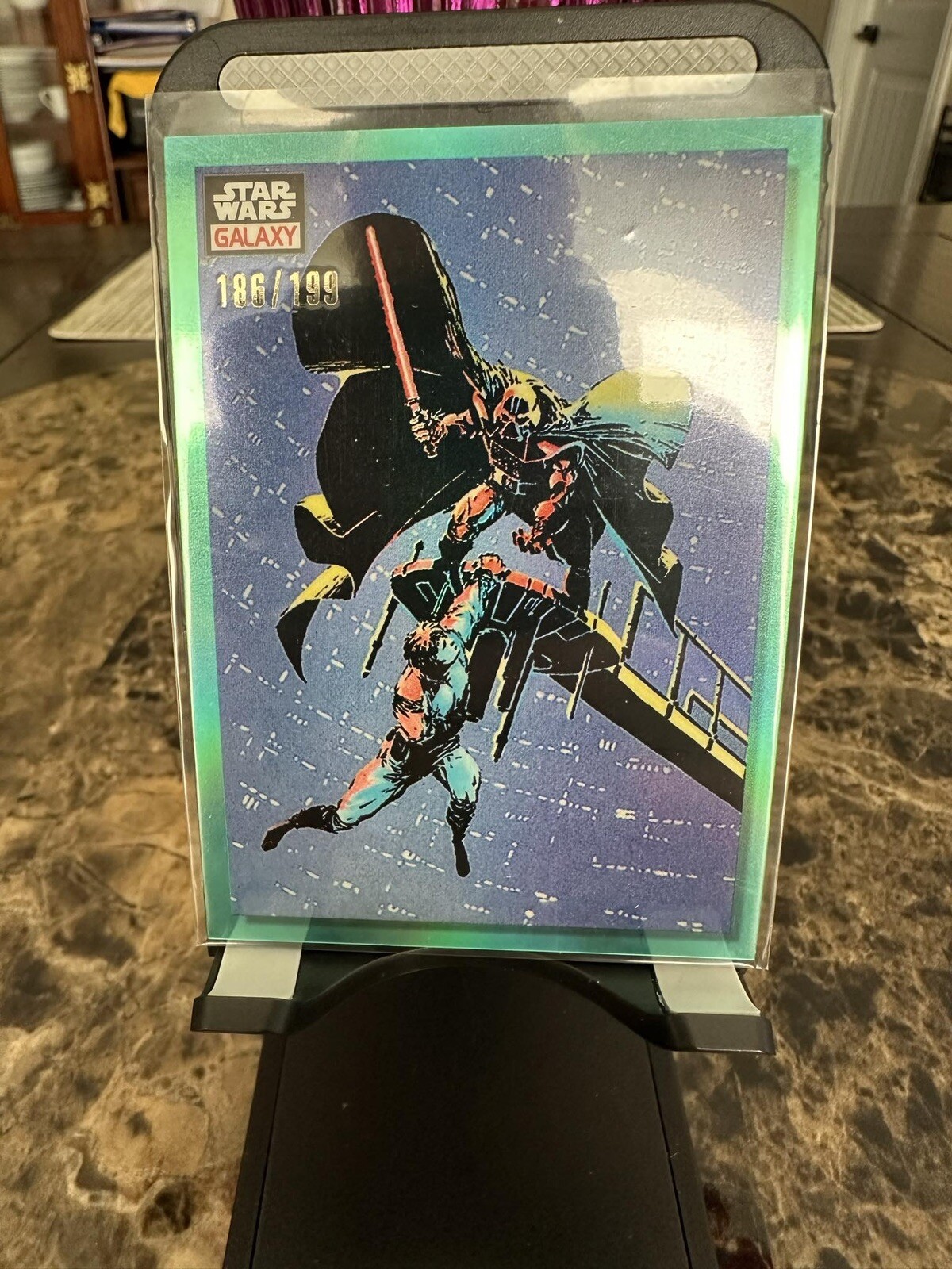 Luke In Peril 2023 Topps Chrome Star Wars Galaxy Aqua Refractor /199 #1