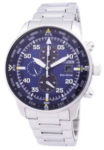 Citizen Aviator Chronograph Compass Blue Dial Eco-Drive CA0690-88L Mens Watch - Picture 1 of 4