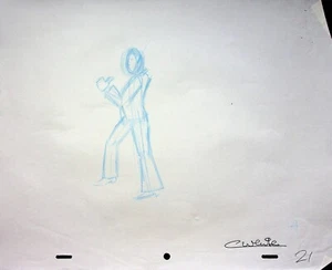 Lápiz Colin White firmado producción 1978 Captain Caveman & the Teen Angels #WC - Imagen 1 de 2