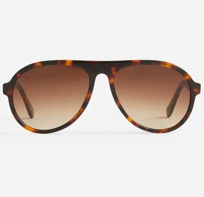 NUEVO CON ETIQUETAS J.Crew $80 Bondi acetato aviador gafas de sol en caparazón de tortuga Foto 1 de 2