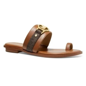 Michael Kors Women's Rory Flat Thong Sandals, Brown Size 10M - Picture 1 of 5