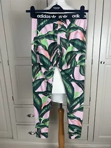 Adidas Originals Tropical Palm Leaf Leggings UK Größe 12 DH3064 - Bild 1 von 9