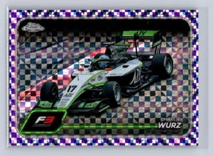2024 Topps Chrome F1 #130 Charlie Wurz - F3 Car Checker Flag Purple 022/199 - Bild 1 von 2