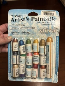 Set Lot 16 shiva artist’s paintstik oil paint irredescent mini Sticks Richeson - Picture 1 of 3