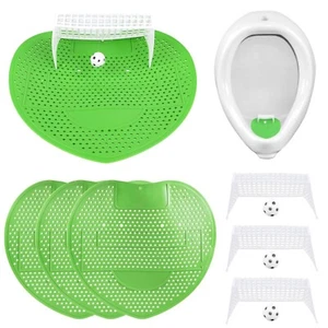 Urinalsieb Fußball Tor 4 Stück Pissoir-Einsatz Kunststoff Spritzschutz 7,3x7,7cm - Bild 1 von 2