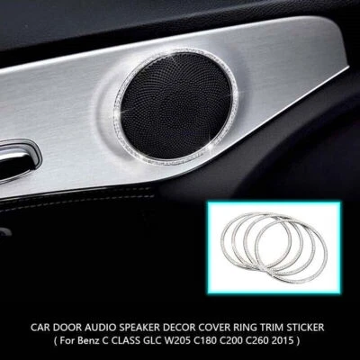 Anillo de altavoz de audio estéreo con puerta de diamante para Benz CLASE C GLC W205 C180 C200 Foto 1 de 4