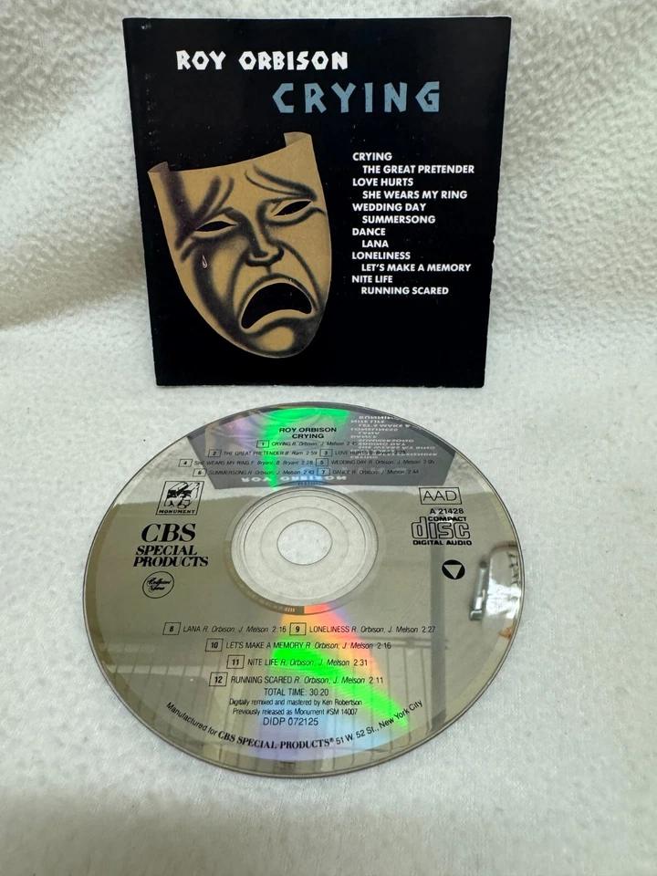 Roy Orbison Crying CD - CD ONLY WITH FRONT PAPER INSERT!!! - Image 1 of 1
