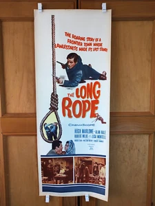 Póster de película The Long Rope (1961) original vintage con inserción teatral de 14" x 36" - Imagen 1 de 7