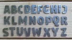 1.25" Tall Rustic Metal Letters, Full Set A thru Z - Picture 1 of 5