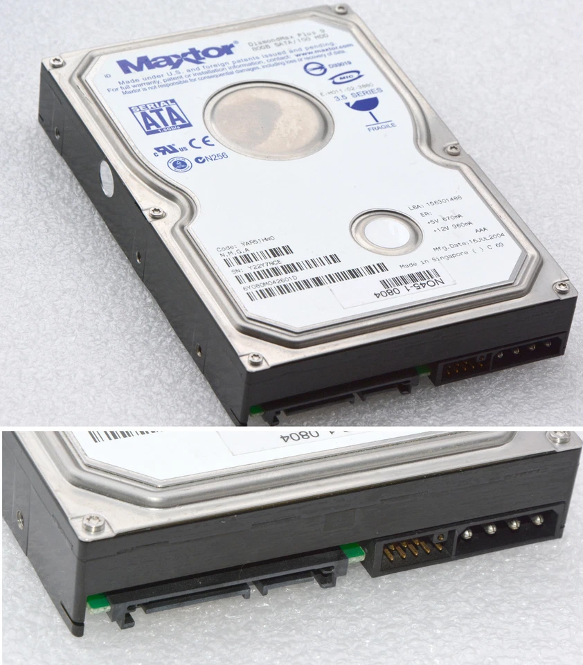 80GB SATA S-ATA 3.5" Hard Drive MAXTOR WD Samsung IBM for Desktop #F201 - Image 1 of 1