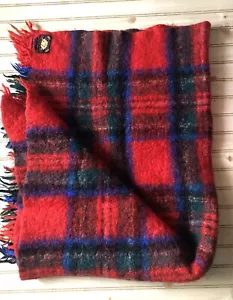 Vintage Geelong Royal Stewart Plaid Retsol Lana Mohair Viaggio/Picnic/Coperta/Tappeto - Foto 1 di 8