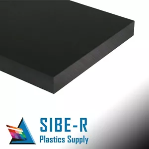 HDPE Plastic Sheet - 1" Thick (25mm) - Black - 12" x 24" - Polyethylene - Picture 1 of 2