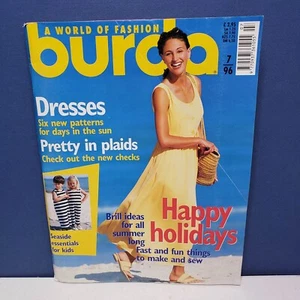 BURDA A WORLD OF FASHION Magazine July 1996  - UNCUT Sewing Patterns - Imagen 1 de 10