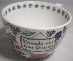 Portobello de Inspire: Taza Jumbo Bone China: Los amigos son como las flores: Excelente: Sin precio base - Imagen 1 de 4
