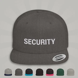 Security Guard Cap Hat Flat Bill Snapback Trucker With Embroidery on Front - Picture 1 of 49