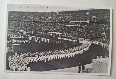 1936 - Germany - Summer Olympic Games - Berlin - Ceremony Postmark Postcard Cover
