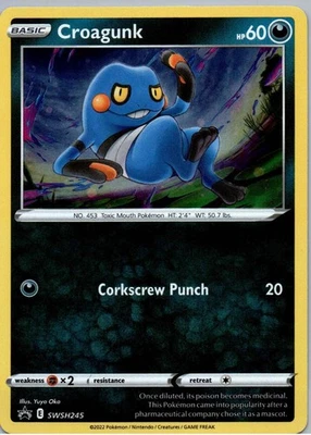 Croagunk - (Cosmos Holo) - Promo - SWSH: Sword & Shield Promo Cards - SWSH245 - - Image 1 of 2
