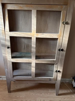 Antiguo armario primitivo para pastel de 60 3/4 pulgadas de alto ver fotos para ver estado Foto 1 de 4