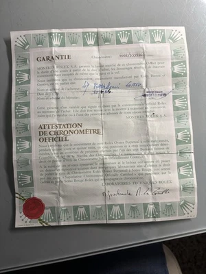 Garanzia Rolex Anni 80 per Oyster 34 mm - Immagine 1 di 4